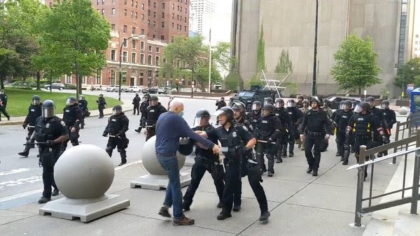  Two Buffalo Officers Suspended After Pushing Elderly Man At Protest