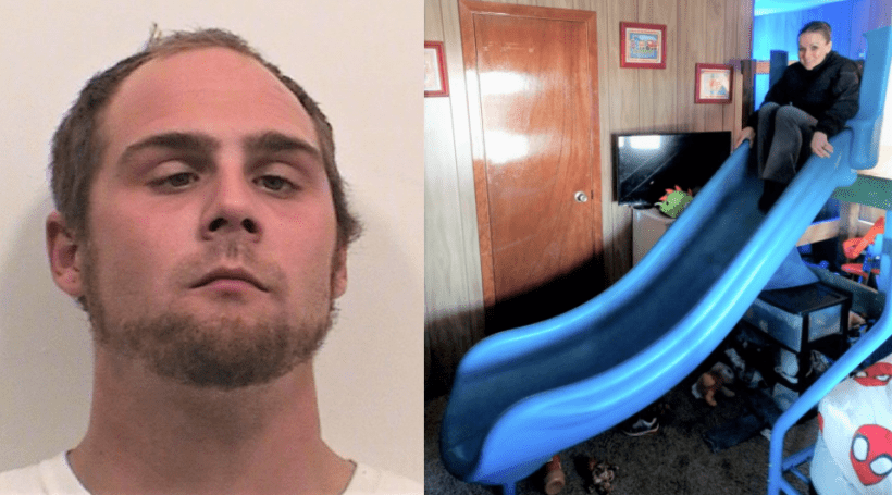  Man Stole 400 Pound Slide From Playground And Installed It In Child’s Bedroom