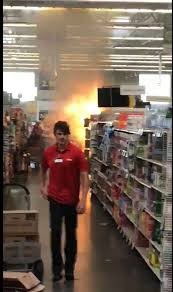  Grocery Store Employee Walks Away After Group of Teens Set Fireworks Display On Fire
