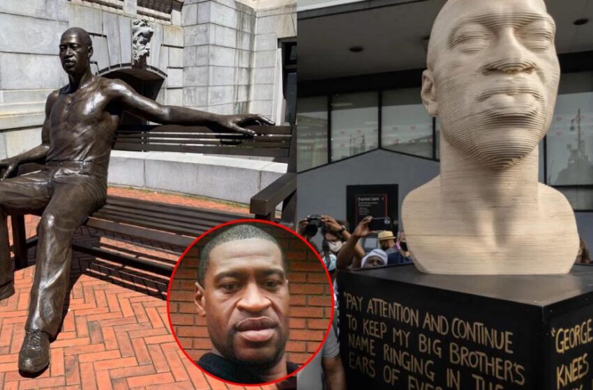  George Floyd’s Statues Vandalized In New Jersey and New York City
