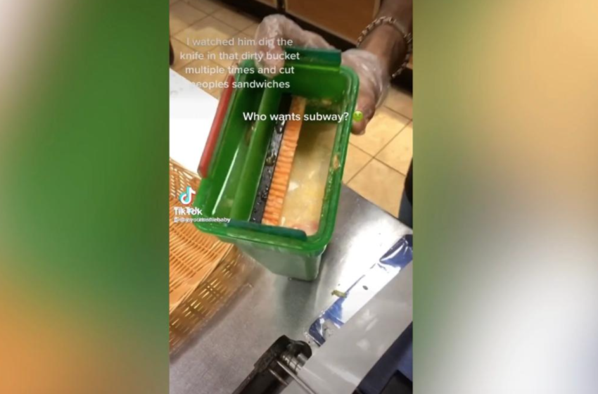  Customer Confronts Subway Worker For Reportedly Using Dirty Water To Clean Knife To Cut Sandwiches