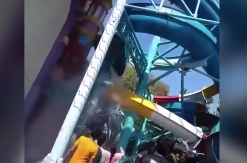  Shocking Video Shows Water Park Slide Collapsing As Children Fall From 30 Feet To The Ground