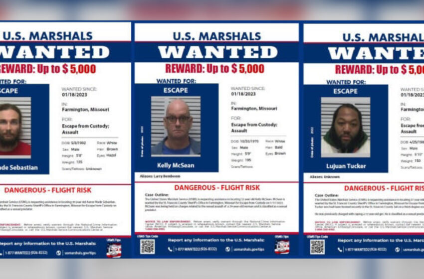  Cops Searching For 5 Inmates Who Escaped Missouri Jail Through Plumbing Pipes