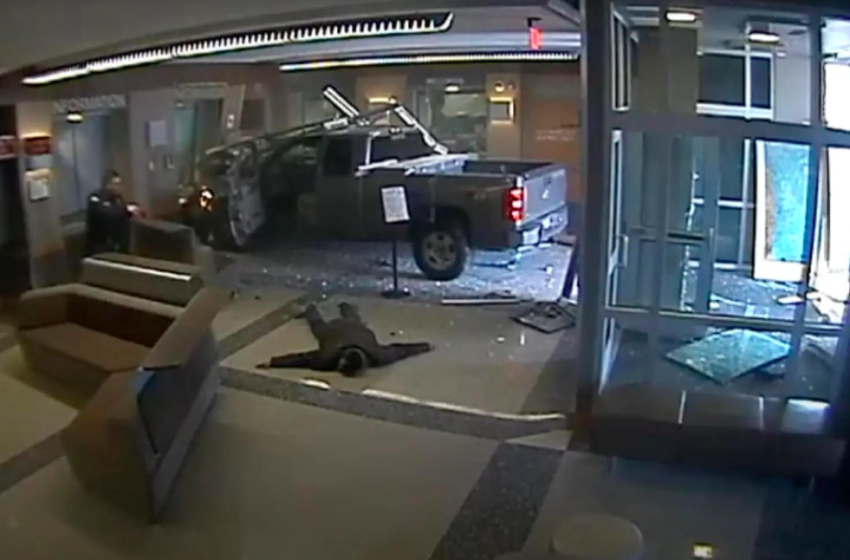  Man Purposely Crashed Vehicle Through Police Station Because He Was ‘Being Followed’