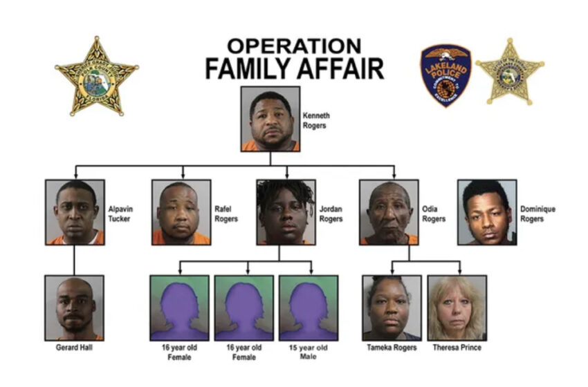  Florida Sheriff’s Office Arrests 12 Family Members Who Are Allegedly Connected To A Local Drug Trafficking Operation